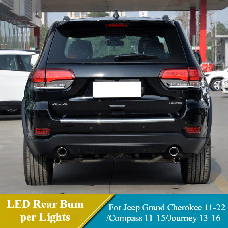 1 Pair Car LED Rear Bumper Lights Brake Light w/ Dynamic Turn Signals For Jeep Grand Cherokee 11-22/Compass 11-15/Journey 13-16 — view 2