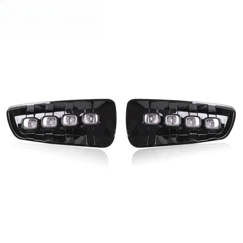 1 Pair DRL LED Daytime Running Lights For Ford Raptor F150 F-150 2009-2014 with Dynamic Turn Signal Fog Lights Assembly Daylight — view 2