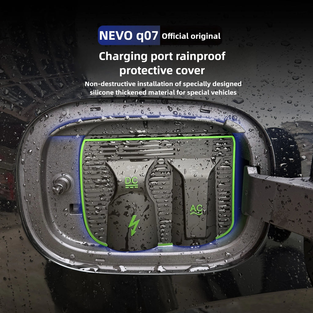 1 Pcs Car Charging Port Cover Rainproof Waterproof Protective Cover Silicone New Energy Car Accessories for Changan NEVO Q07 — view 3