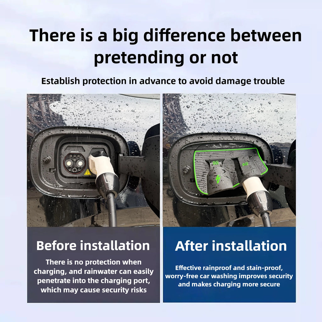 1 Pcs Car Charging Port Cover Rainproof Waterproof Protective Cover Silicone New Energy Car Accessories for Changan NEVO Q07 — view 4