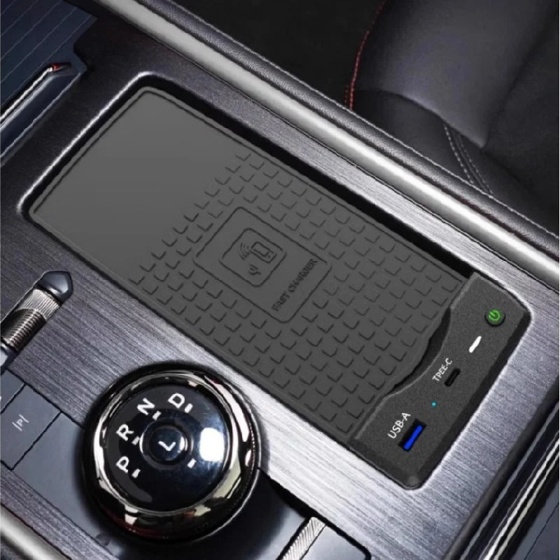 15W Car Wireless Charger for Ford EVOS/Mondeo 2022-2025 Anti-slip silicone Q-i Fast Charging Bracket Pad Mobile Phone Holder — view 2