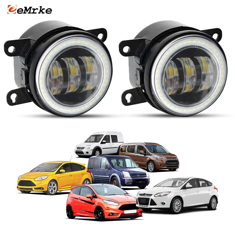 2-IN-1 40W Led Fog Lights Car DRL Daylight For Ford Focus ST, Fiesta ST 10-18 Tourneo Connect / Transit Connect 1/2 2008-2018 — view 1