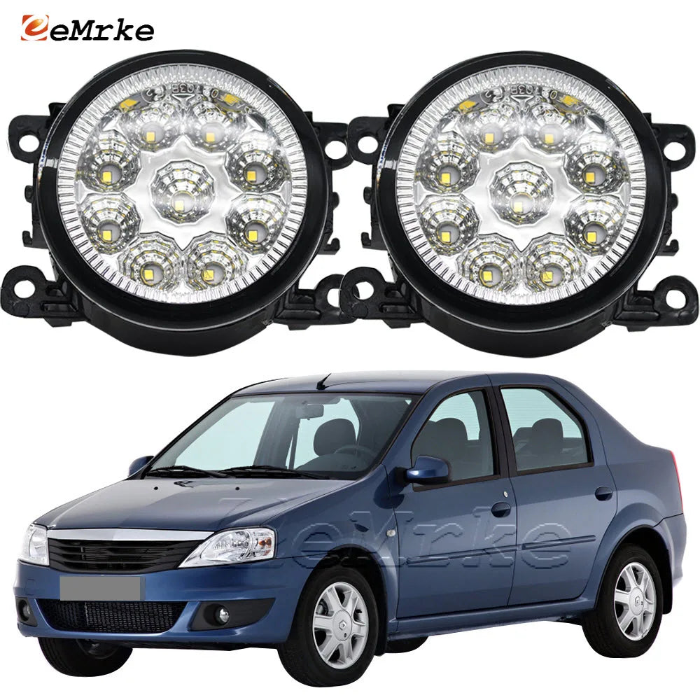 2 PCS Car Led Fog Lights Assembly H11 Front DRL Daylight for Dacia Renault Logan / Logan MCV Dokker Duster Jogger Lodgy Sandero — view 1