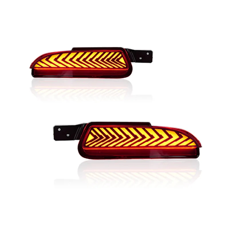 2 PCS for Honda CRV CR-V 2012 2013 2014 LED Rear Bumper Light Reflector DRL Dynamic Turn Signal Brake Driving Light Fog Lamp — view 6