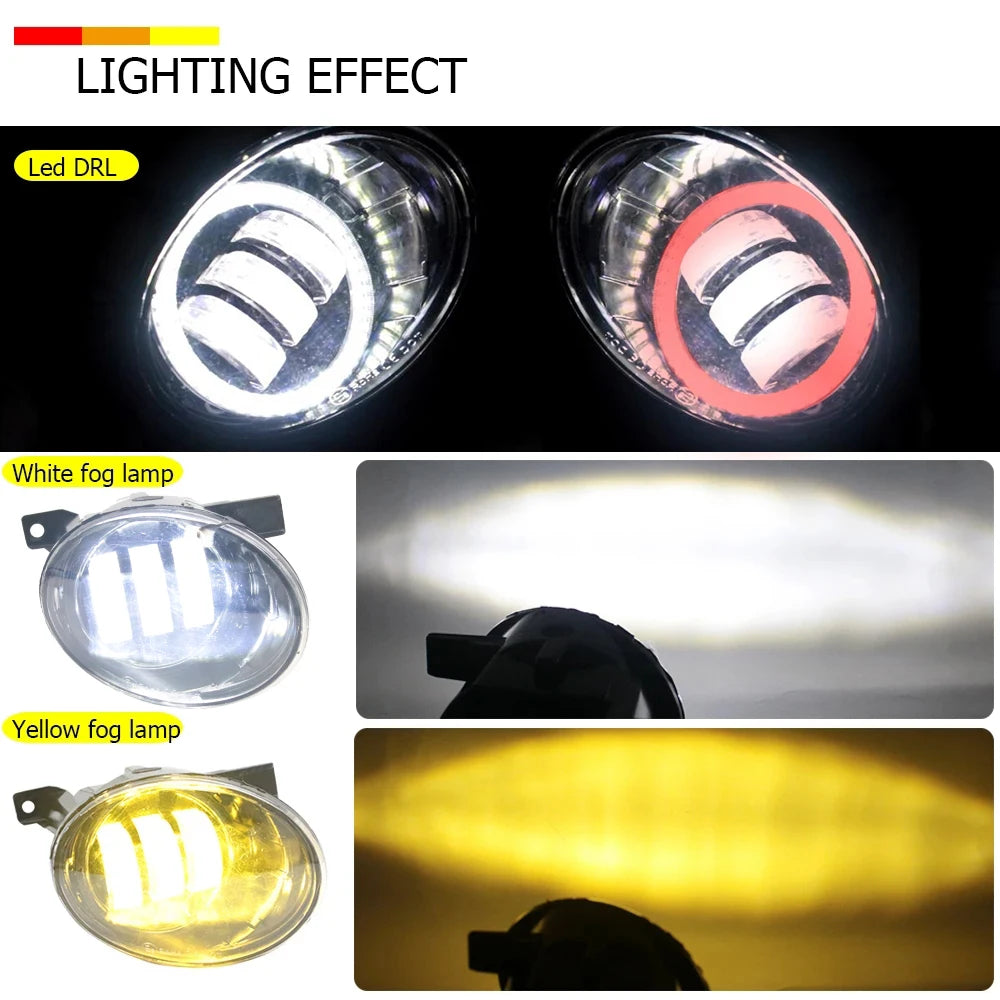 2-Pcs Led Car Fog Lights Assembly Head Lamp wtih Lens for Seat Alhambra 7N 2010-2020 Angel Eye Front Bumper DRL Daylight 30W — view 6
