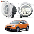 2-PCs Led Fog Lights for Volkswagen CrossPolo Polo Cross 2006 2007 2008 2009 Angel Eyes DRL Ring Daytime Running Light Car Lamp — view 1
