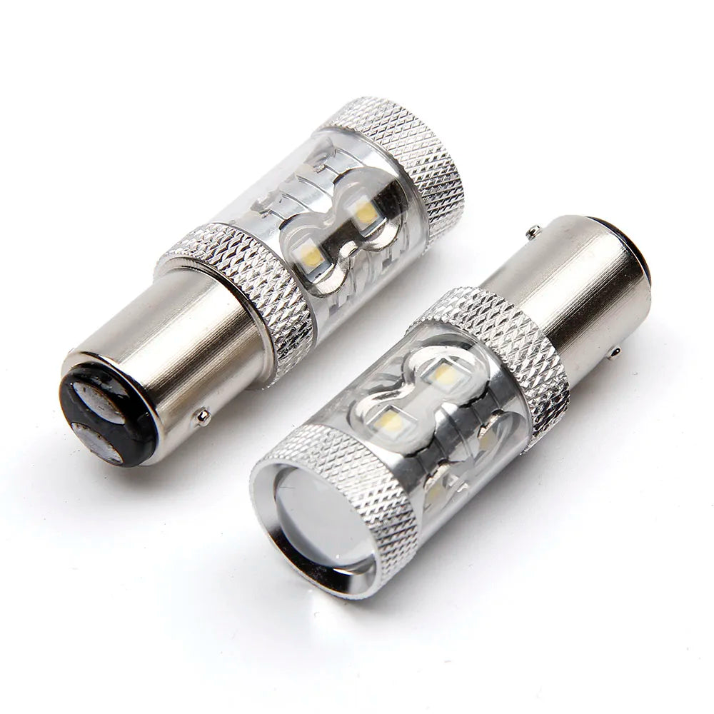 2Pcs 50W CREE Chips 1156 1157 3156 3157 9005 9006 SMD COB led bulb 12V 6500K Led Fog Lights Bulbs Brake Rear Light — view 2