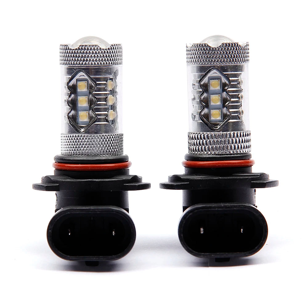2Pcs 80W CREE Chips 1156 1157 3156 3157 7440 7443 9005 9006 SMD COB led bulb 12V 6500K Led Fog Lights Bulbs Brake Rear Light — view 1