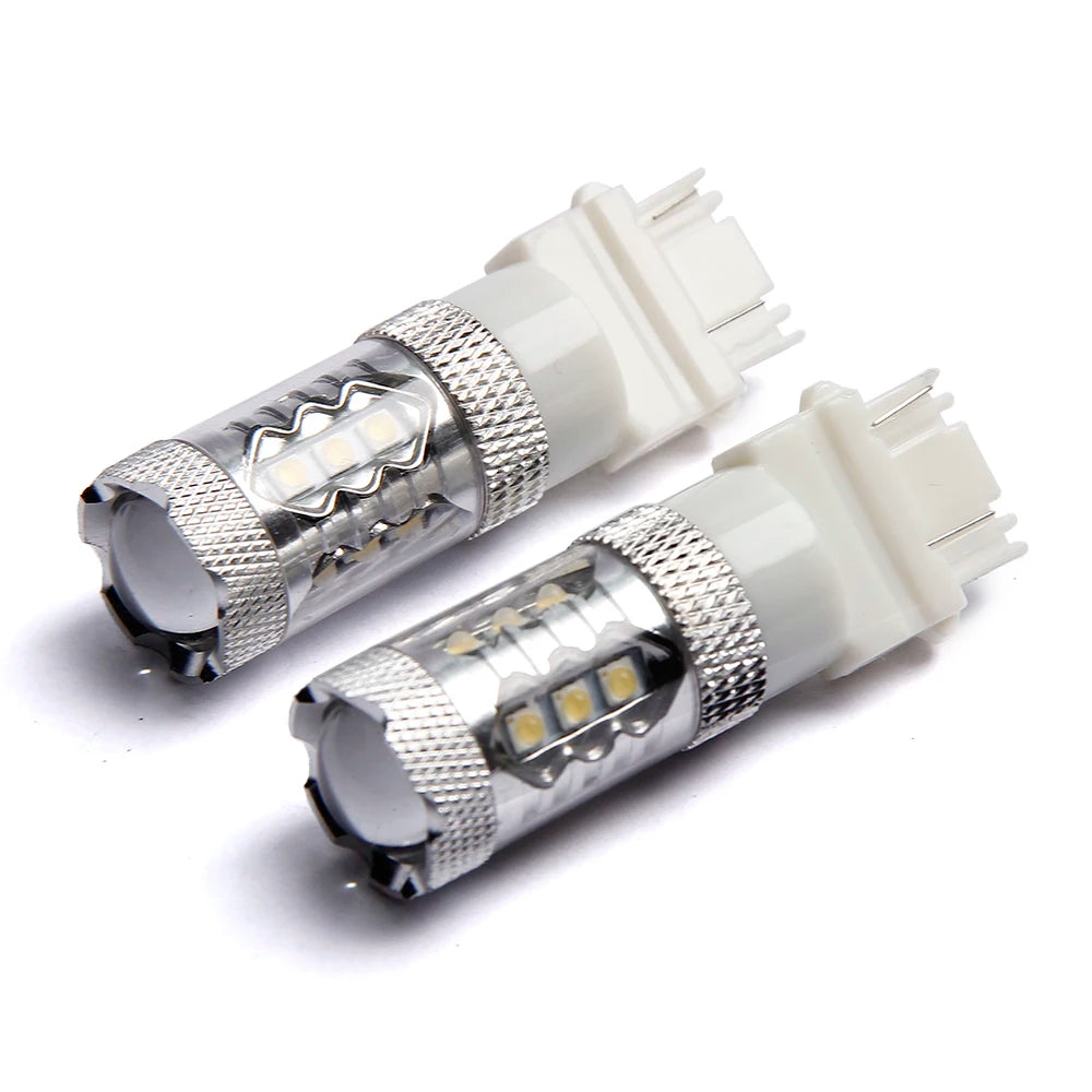 2Pcs 80W CREE Chips 1156 1157 3156 3157 7440 7443 9005 9006 SMD COB led bulb 12V 6500K Led Fog Lights Bulbs Brake Rear Light — view 4