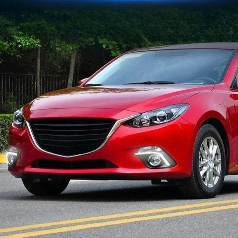 2Pcs Car Led Daytime Running Light Front Fog Lamp DRL Yellow Dynamic Turn Signal Night Blue For Mazda 3 Axela 2014 2015 2016 — view 6