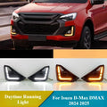 2PCS Car Led Daytime Running Lights For Isuzu D-max DMAX 2024 2025 DRL Dynamic Turn Signals 12V Day Lights Front Fog Lamp — view 1