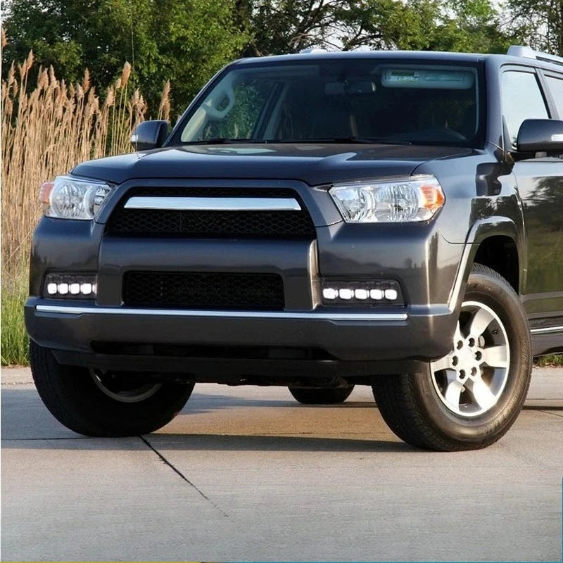 2PCS LED Daytime Running Light Car DRL Front Fog Lamp Modification Yellow Sequential Turn Signal For Toyota 4Runner 2010-2013 — view 2
