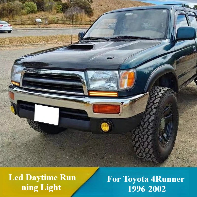 2pcs Led Daytime Running Light Fog Lamp for Toyota 4Runner 1996-2002 Front Bumper Driving DRL Dynamic Turn Signal 12V Daylights — view 3