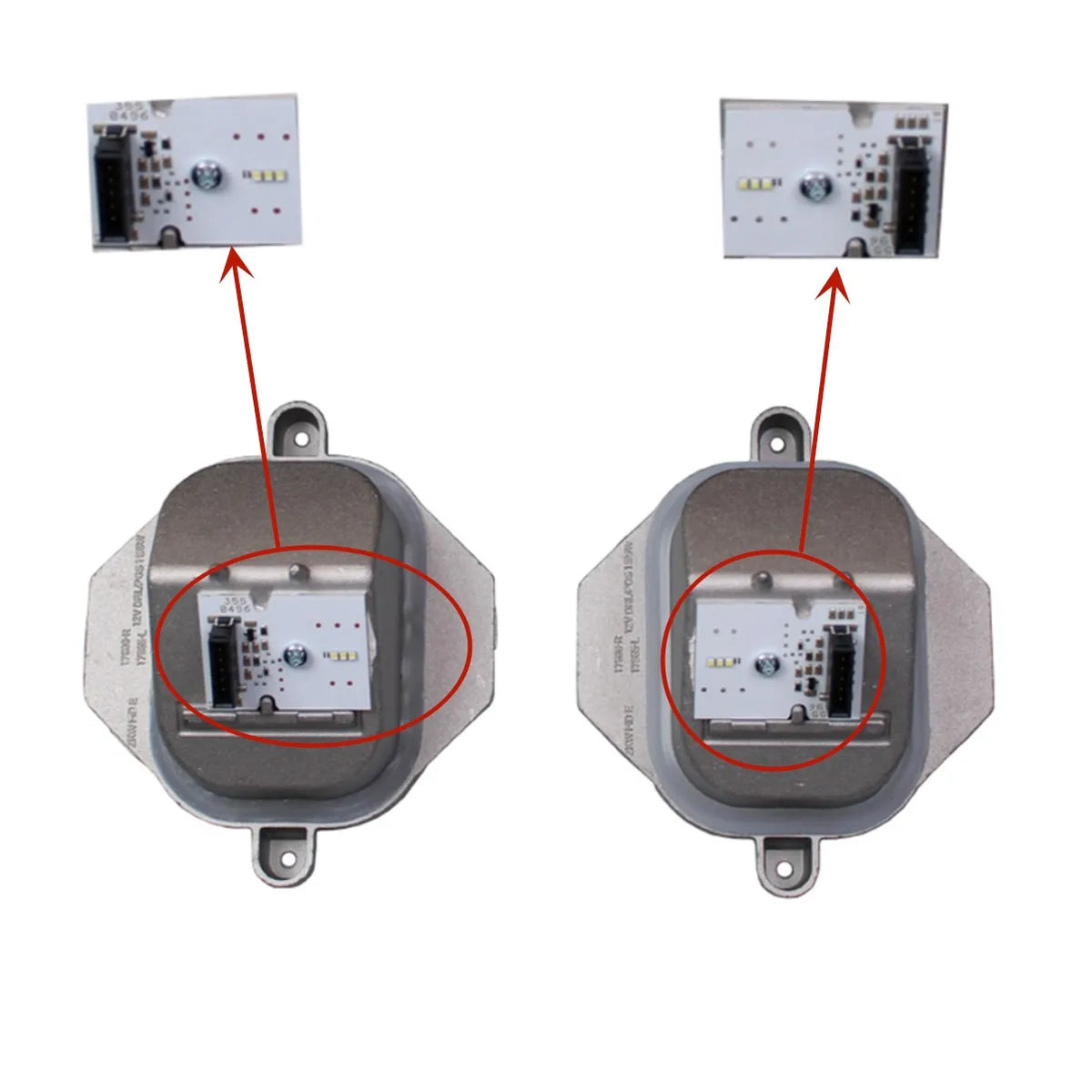 2pcs NEW Xenon Headlight LED Module DRL Moudle White OE# 8U0941475B 8U0941475C For AUDI Q3 2015 2016 2017 2018 — view 4