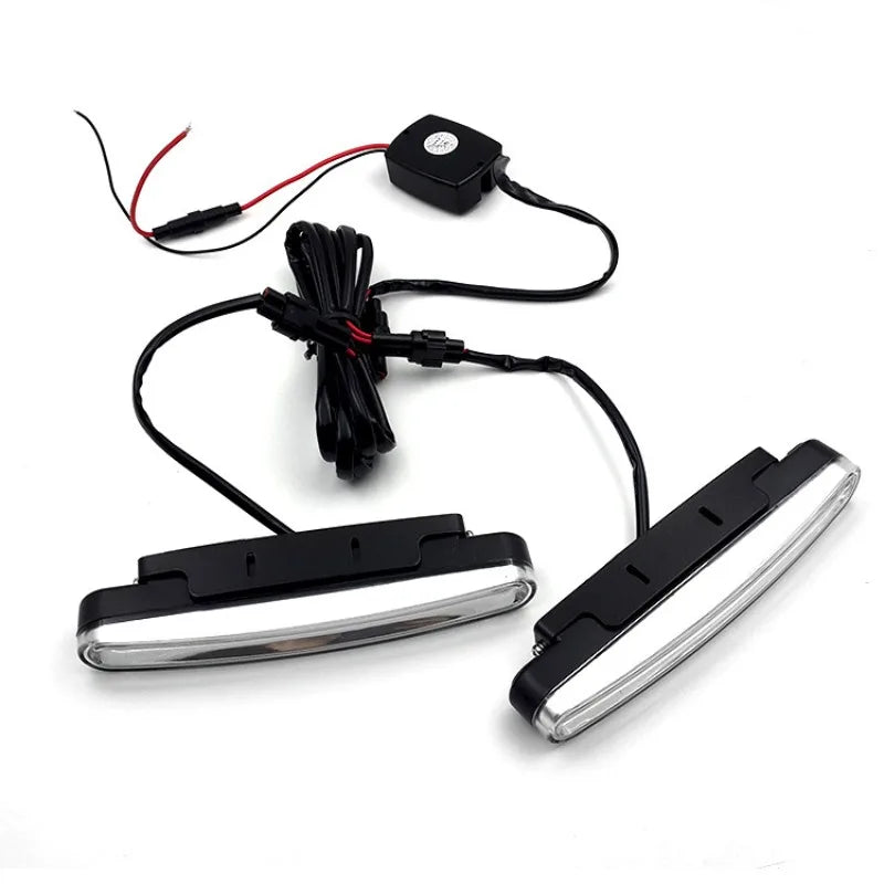 2Pcs/Set Car COB Led Daytime Running Light Universal DRL Waterproof Fog Lamp High-brightness Auto Daylights Accessories — view 4