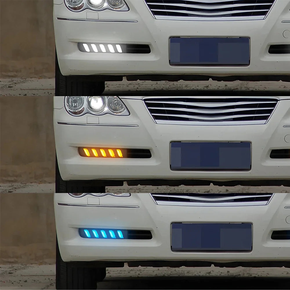 2Pcs /Set LED DRL Car Daytime Running Light Lamp For Toyota MARK X 2004 2005 2006 2007 2008 2009 Front Bumper Day Lights — view 5