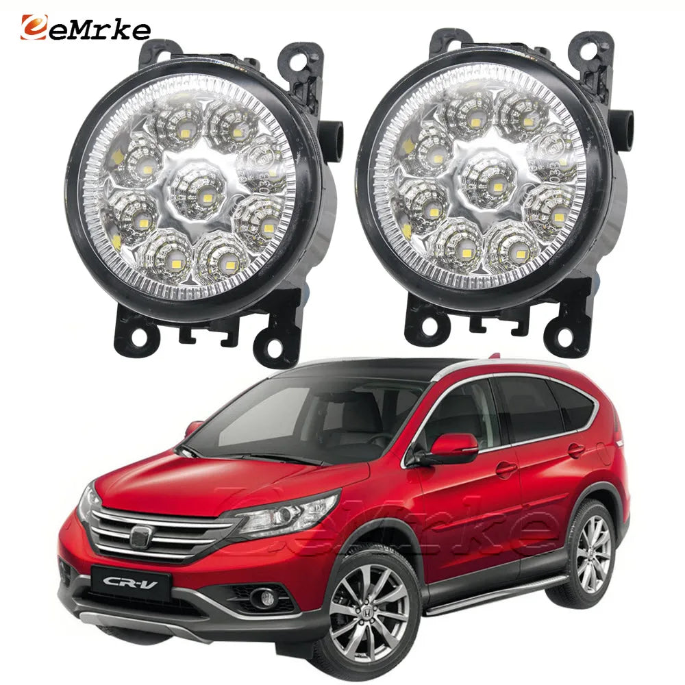 2X Led Fog Lamp Assembly for Honda CR-V CR V IV RM_ 2012 2013 2014 H11 12V Halogen Fog Lights Front Bumper DRL Headlights PTF — view 1