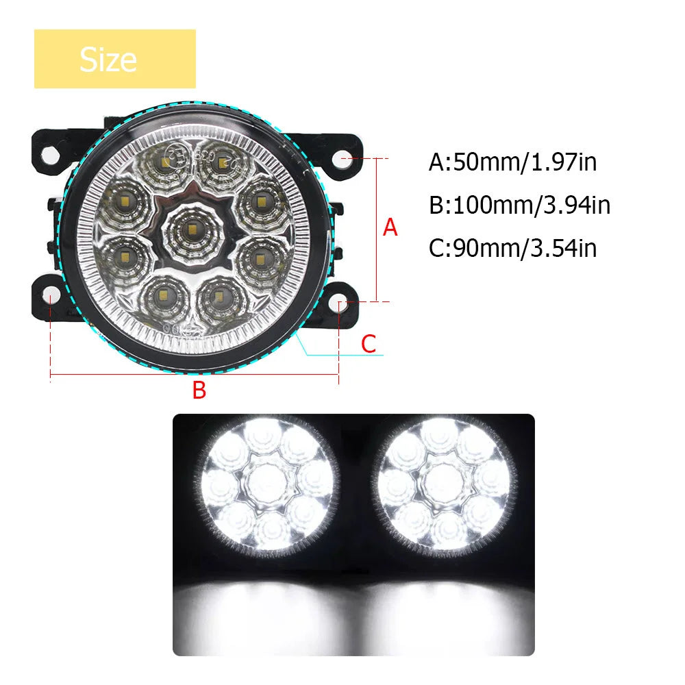 2X Led Fog Lamp Assembly for Honda CR-V CR V IV RM_ 2012 2013 2014 H11 12V Halogen Fog Lights Front Bumper DRL Headlights PTF — view 4