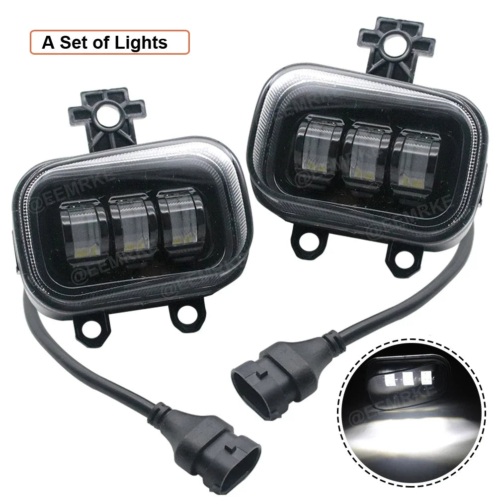 2X Led Fog Lights for Nissan Patrol Y62 Patrol Ti, Ti-L 2020 2021 2022 2023 Lens DRL 40W 12V Daytime Running Lamp White / Yellow — view 2