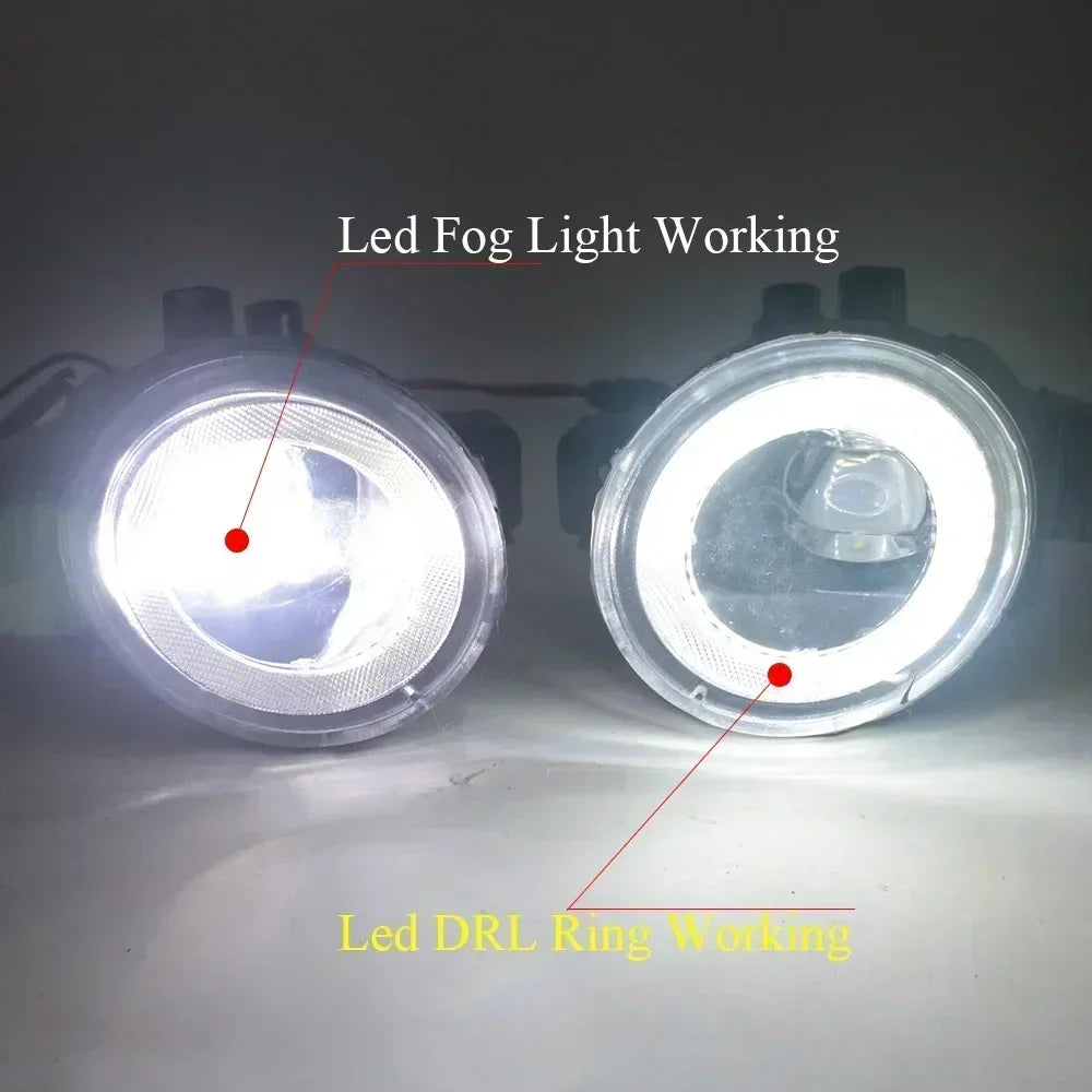 30W LED Car Fog Lights PTF with Clear Lens + Angel Eye DRL Exterior for Renault Master III NV400 Opel Vauxhall Movano 2011-2019 — view 5