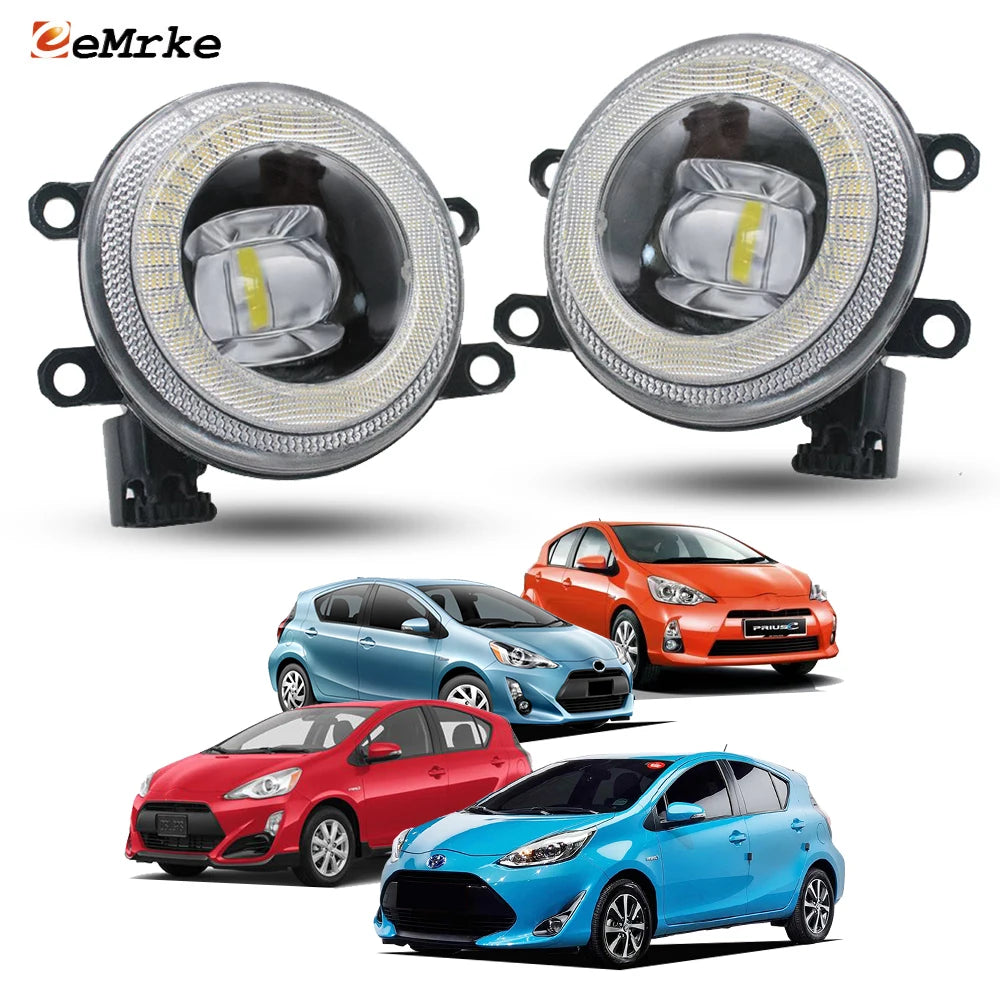 35% OFF 5-Min Install Fog Light / Plug & Play with Angel Eye DRL PTF for Toyota Prius C / Aqua P10 2012~2017 Left & Right Side — view 1