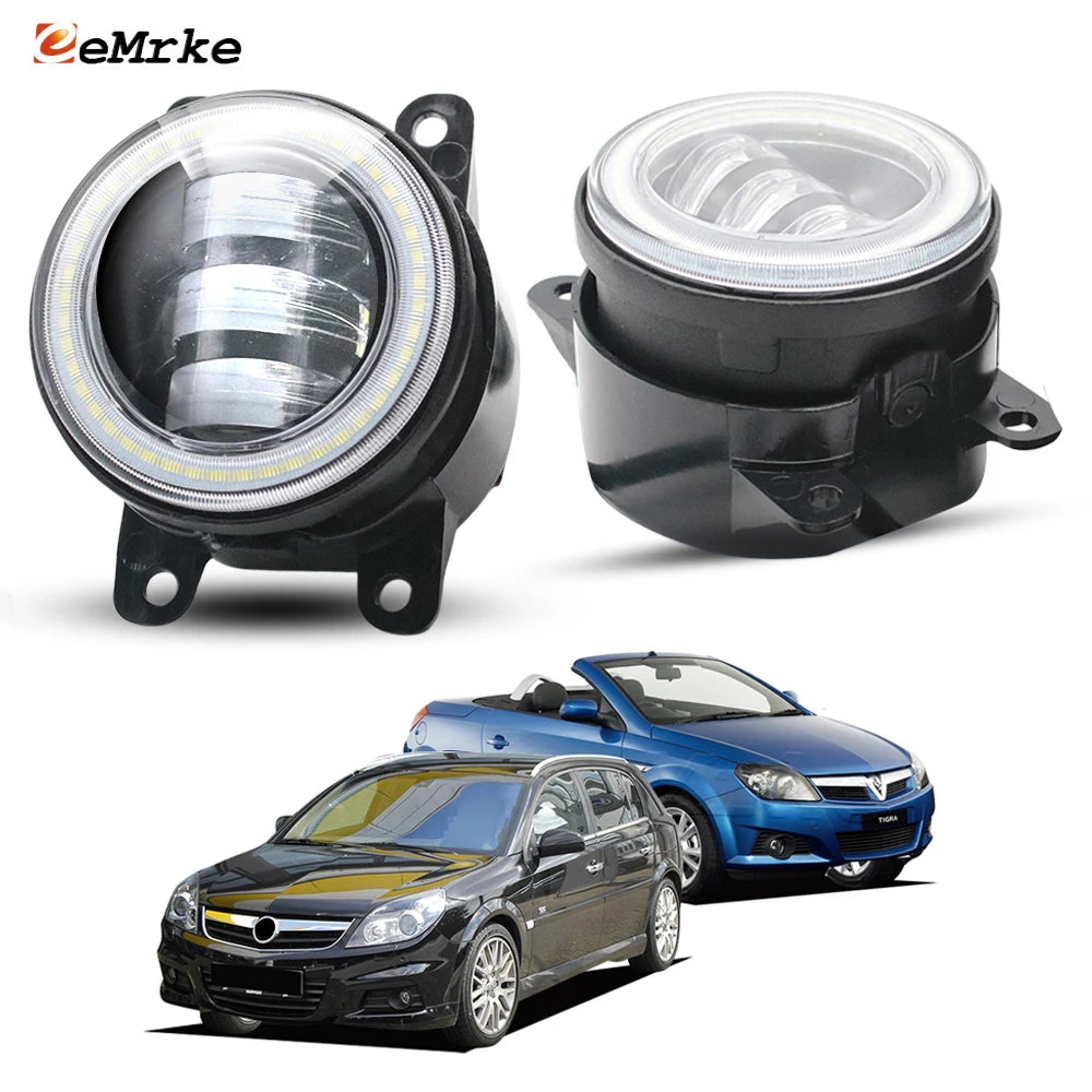 40W/ 50W Led Fog Lights White or Yellow + Angel Eyes DRL Driving Lamp For Opel Tigra TwinTop B MK2 / Signum OPC 2006 2007 2008 — view 1