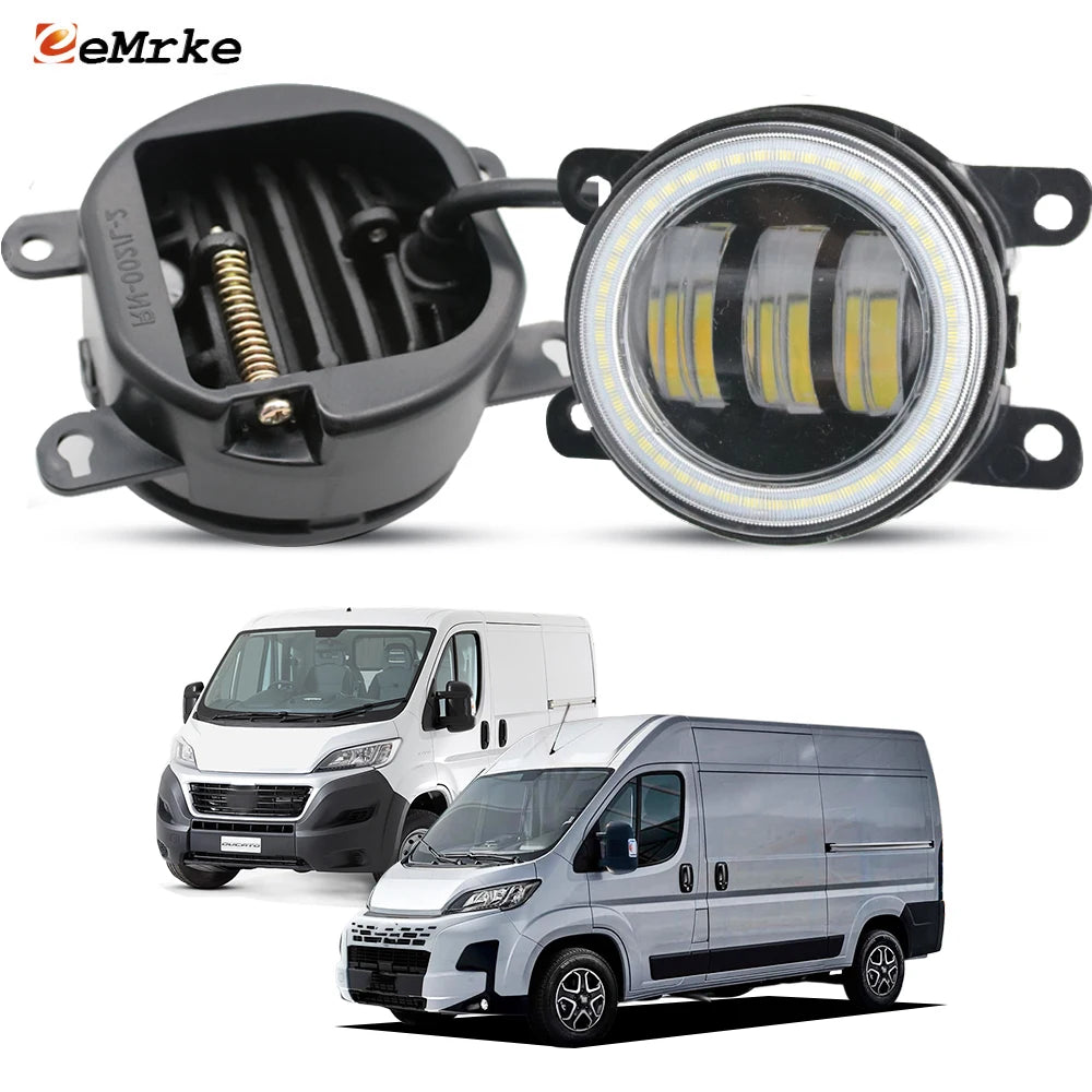 40W Led Fog Lights DRL Angel Eyes Lamp For Fiat Ducato E-ducato 2015-2026/ Vauxhall Opel Movano 2024 2025 2026 Iveco eSuperJolly — view 1