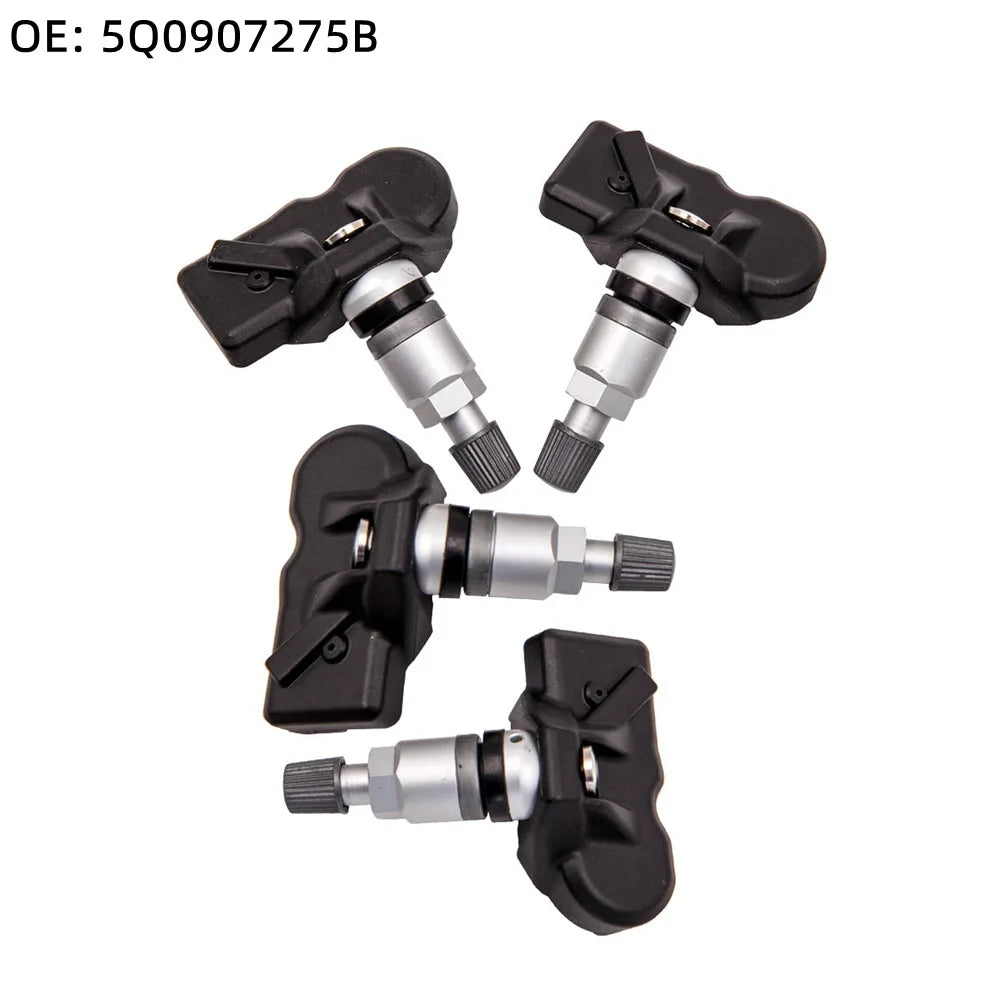 4PCS NEW Tire Pressure Sensor TPMS OE# 5Q0907275B 5Q0907275 For AUDI RS3 BENTLEY Bentayga PORSCHE VOLKSWAGEN Beetle Golf Eos — view 1