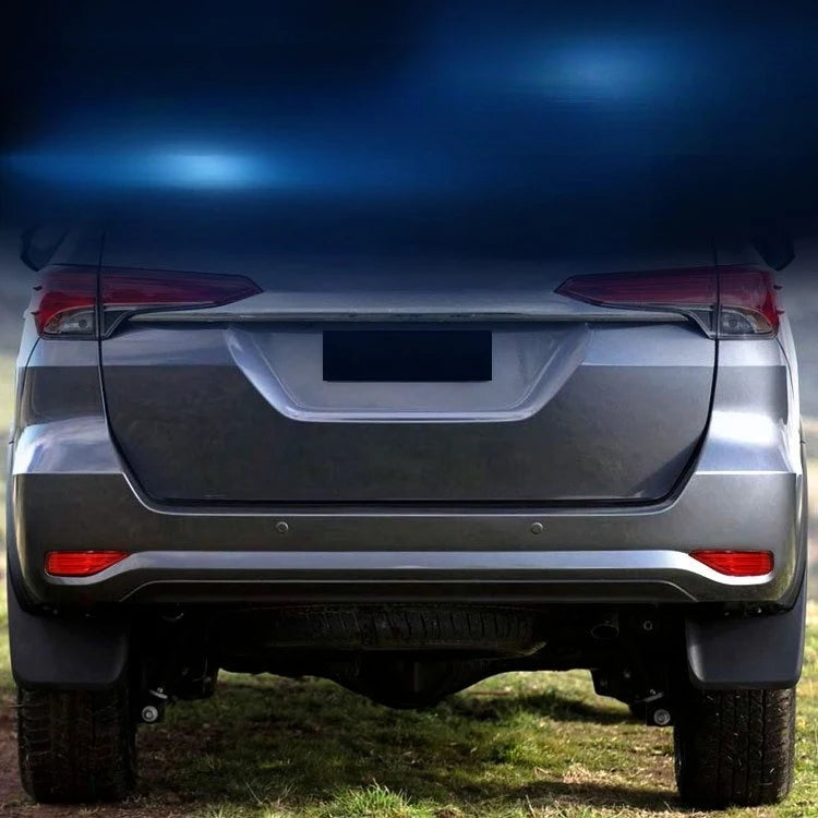 Toyota Fortuner rear view with LED rear bumper reflector lights installed