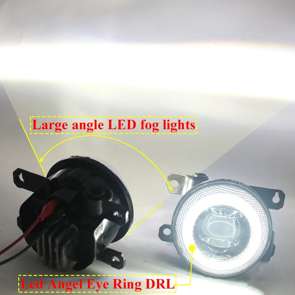 Add LED Fog Lights 30W for Changan Hunter F70 Fiat Titano Peugeot Landtrek 2019-2025 Angel Eye DRL Accessories Replace Halogen — view 5