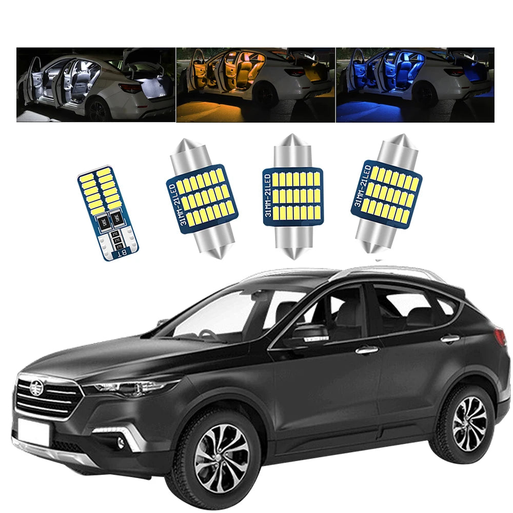Canbus Car Led Interior Lamp Kits For FAW Besturn X80 2014-2021 Trunk Lamp / Dome Light / Reading Lights No Error / Error Free — view 1