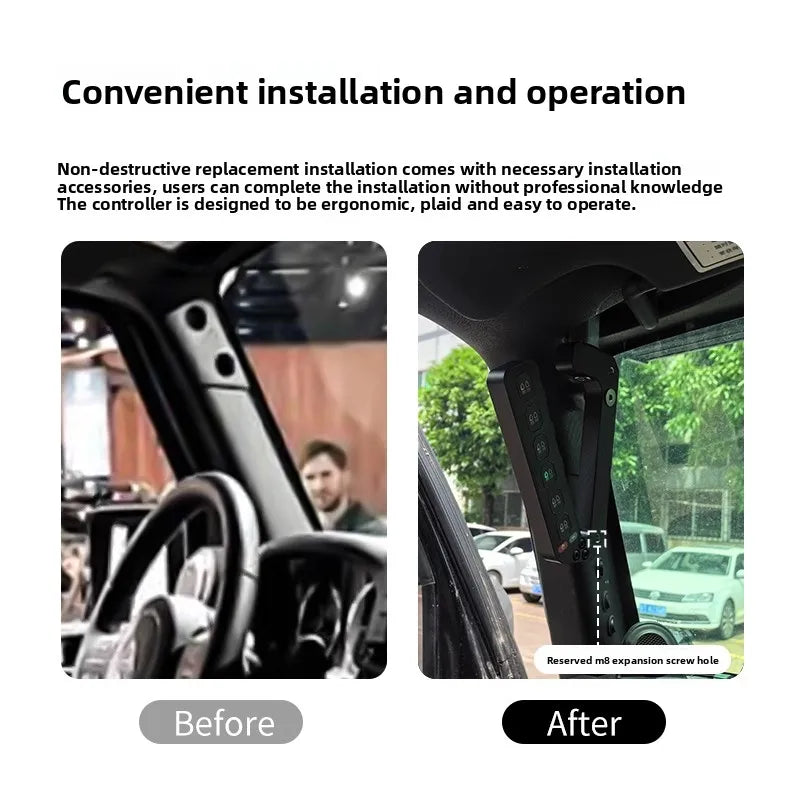 Car A-pillar 6 Gang Handle Switch Wireless Remote Control LED Spotlight Integrated Switch Panel for Jeep Wrangler JK 2007-2018 — view 6