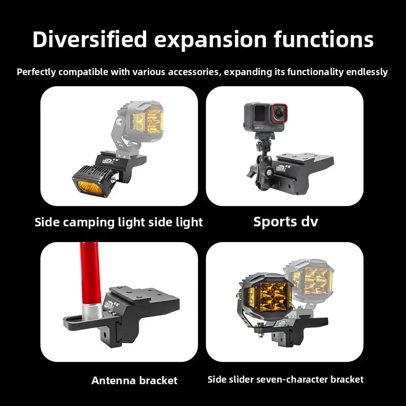 Car A-Pillar Dual Light Quick-Release Bracket Modified Hood LED Spotlight Expansion Bracket For Mercedes-Benz GLE400E 2023-2025 — view 3
