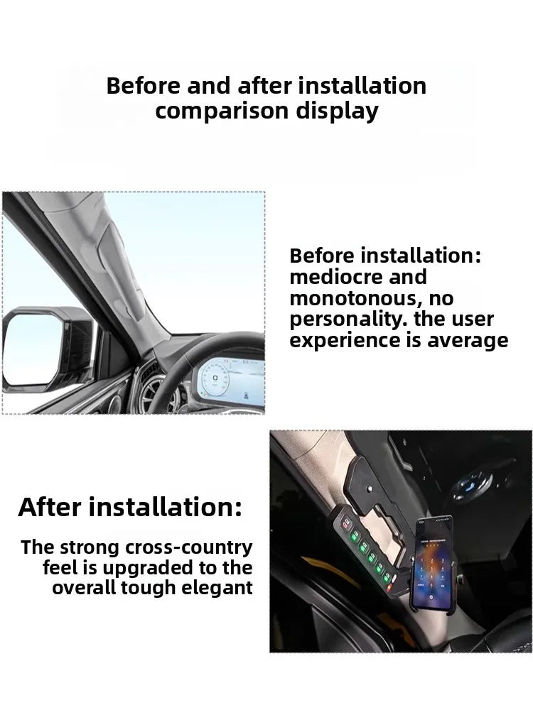 Car A Pillar Handle Switch Controller For Tank 400 Off-road Spotlights 6-way Integrated Wireless Remote Control Light Switch — view 4