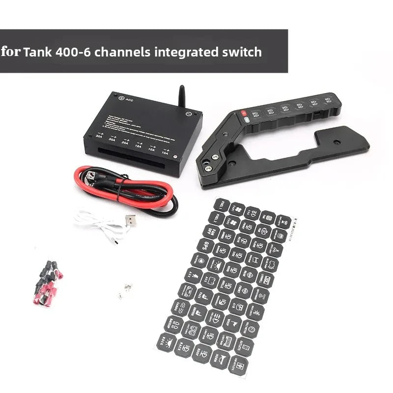 Car A Pillar Handle Switch Controller For Tank 400 Off-road Spotlights 6-way Integrated Wireless Remote Control Light Switch — view 6