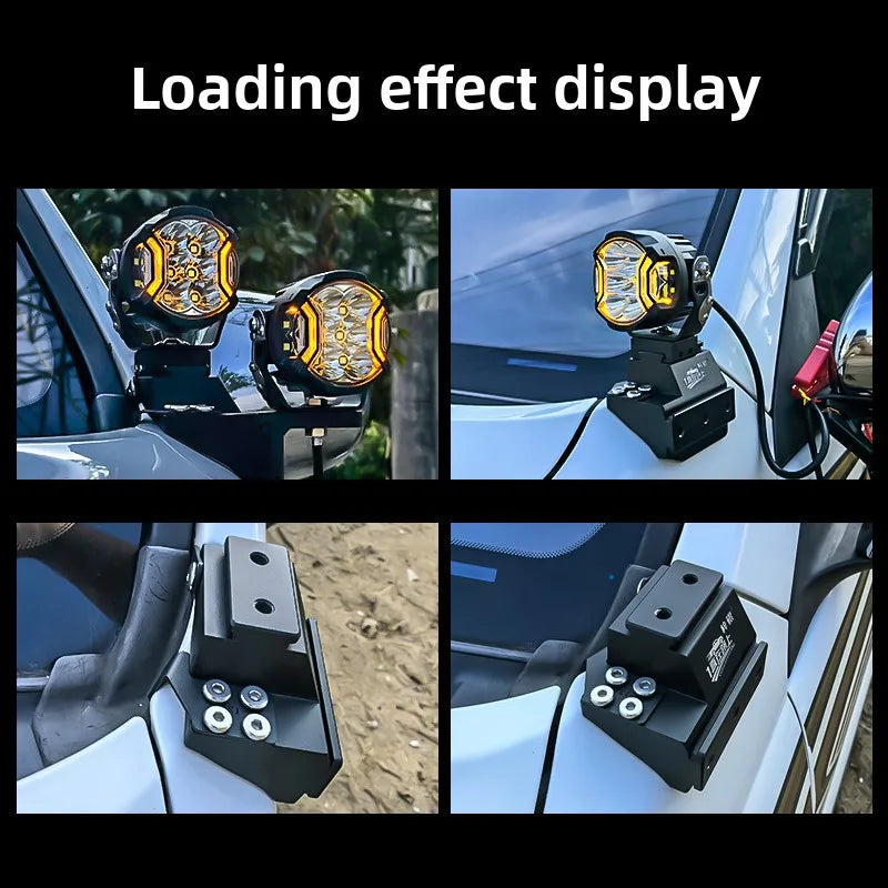 Car A Pillar Spotlight Bracket For Land Cruiser Prado 120 LC120 Front Engine Hood Quick Release Dual Guide Rail Expansion Stand — view 5