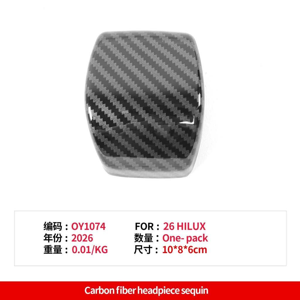 Car All-inclusive Gear Head Decorative Cover Glossy Carbon Fiber Texture Gear Shift Knob Decor Accessories For Toyota Hilux 2026 — view 5