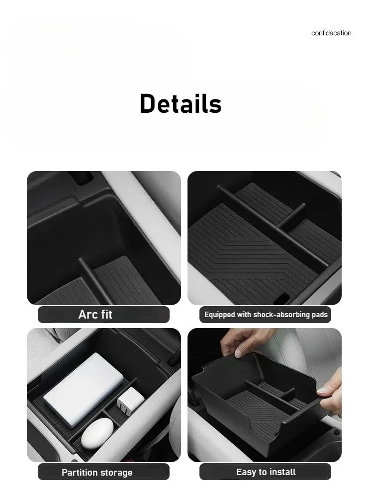 Car Center Console Armrest Box Storage Box for BYD Formula Leopard Titanium 3 ABS Partition Storage Car Interior Accessories — view 6
