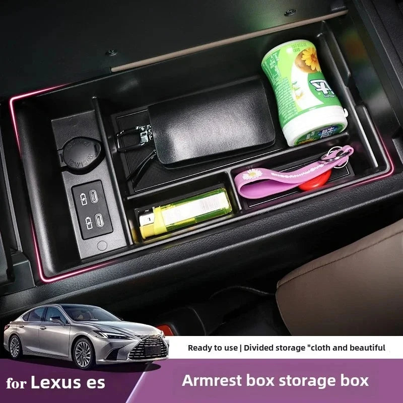 Car Center Console Armrest Storage Box For Lexus ES ES250 ES300h ES350 2021-2025 Central Organizer Container Tray Accessories — view 2
