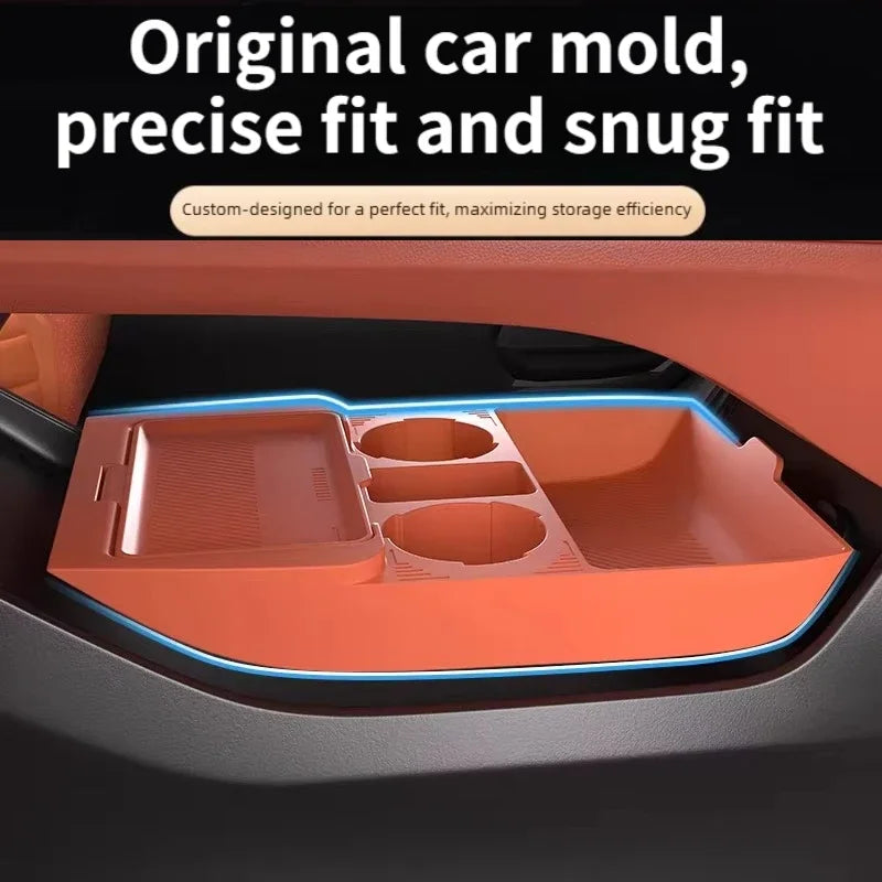 Car Center Console Lower Storage Box Silicone Partitioned Storage Dust-proof Privacy Box Tidying For Changan CS75 Plus 2025 — view 4
