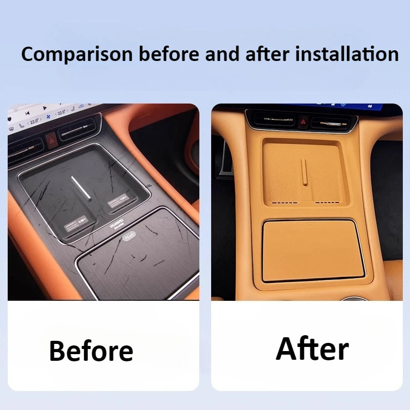 Car Center Control Wireless Charging Silicone Pad Protective Cover Tray Car Interior Accessories For AITO 8 M8 SERES 7 2025 — view 4