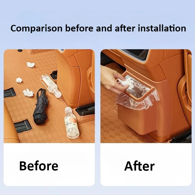 Car Central Control Armrest Refrigerator Protective Cover Rear Row Anti-Kick Trash Can Interior Accessories For AITO 8 M8 2025 — view 3