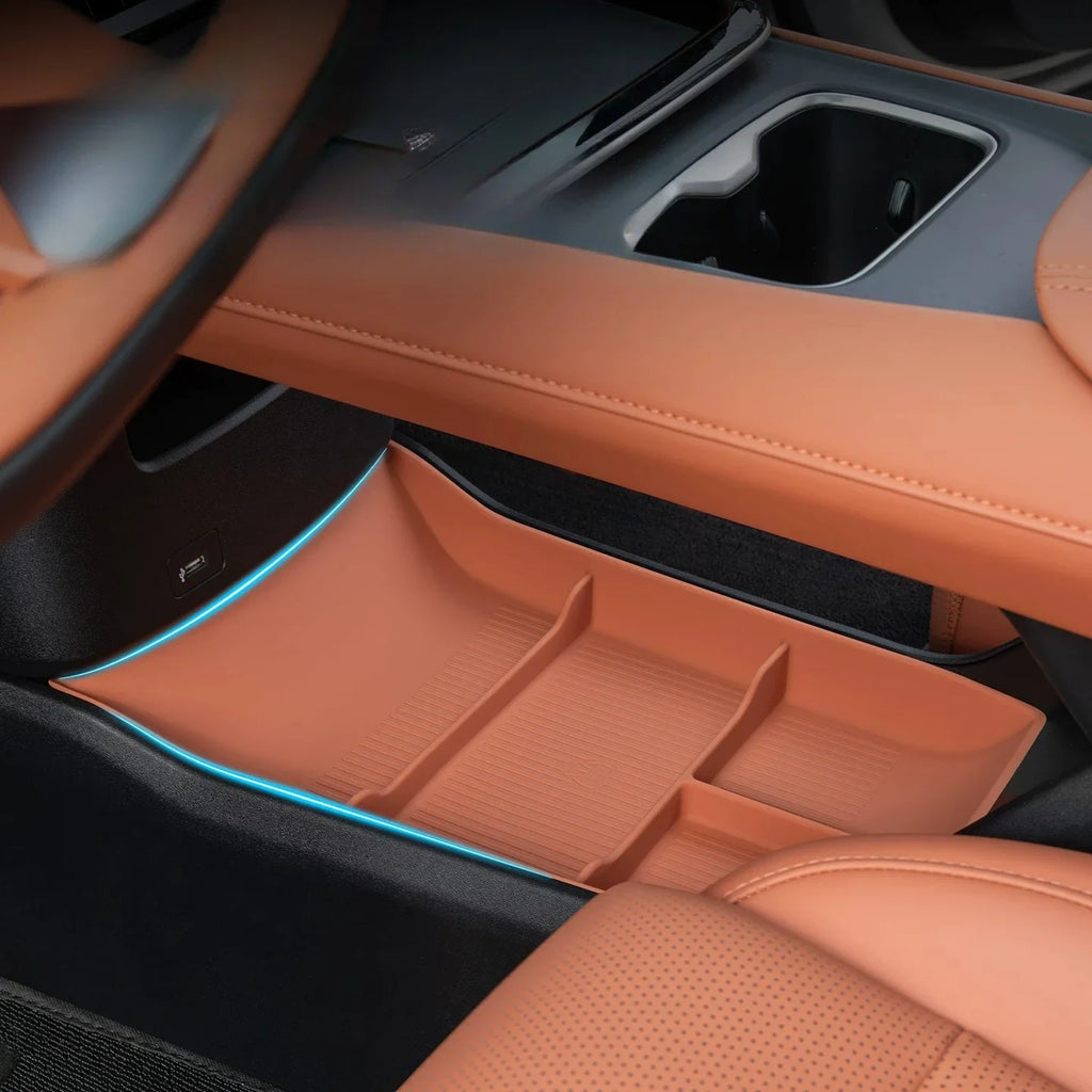 Car Central Control Lower Storage Box Silicone Non-slip Pad Scratch-proof Storage Organizer For Changan Deepal S05 2024-2026 — view 1