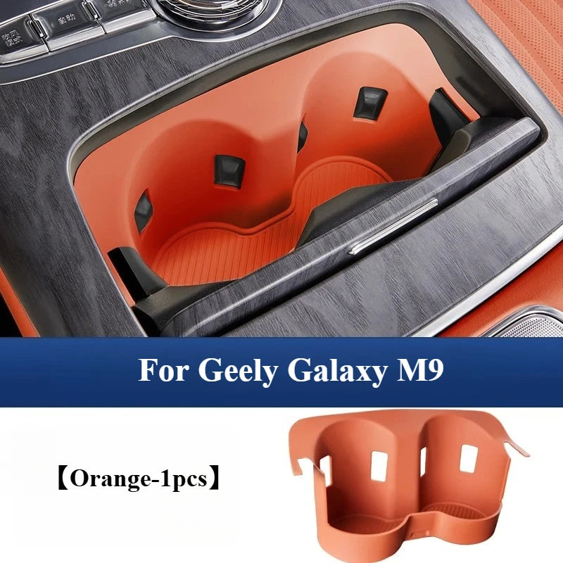 Car Central Control Water Cup Holder Silicone Pad Anti-Slip Drinks Water Coaster Protective Cover Waterproof For Geely Galaxy M9 — view 1