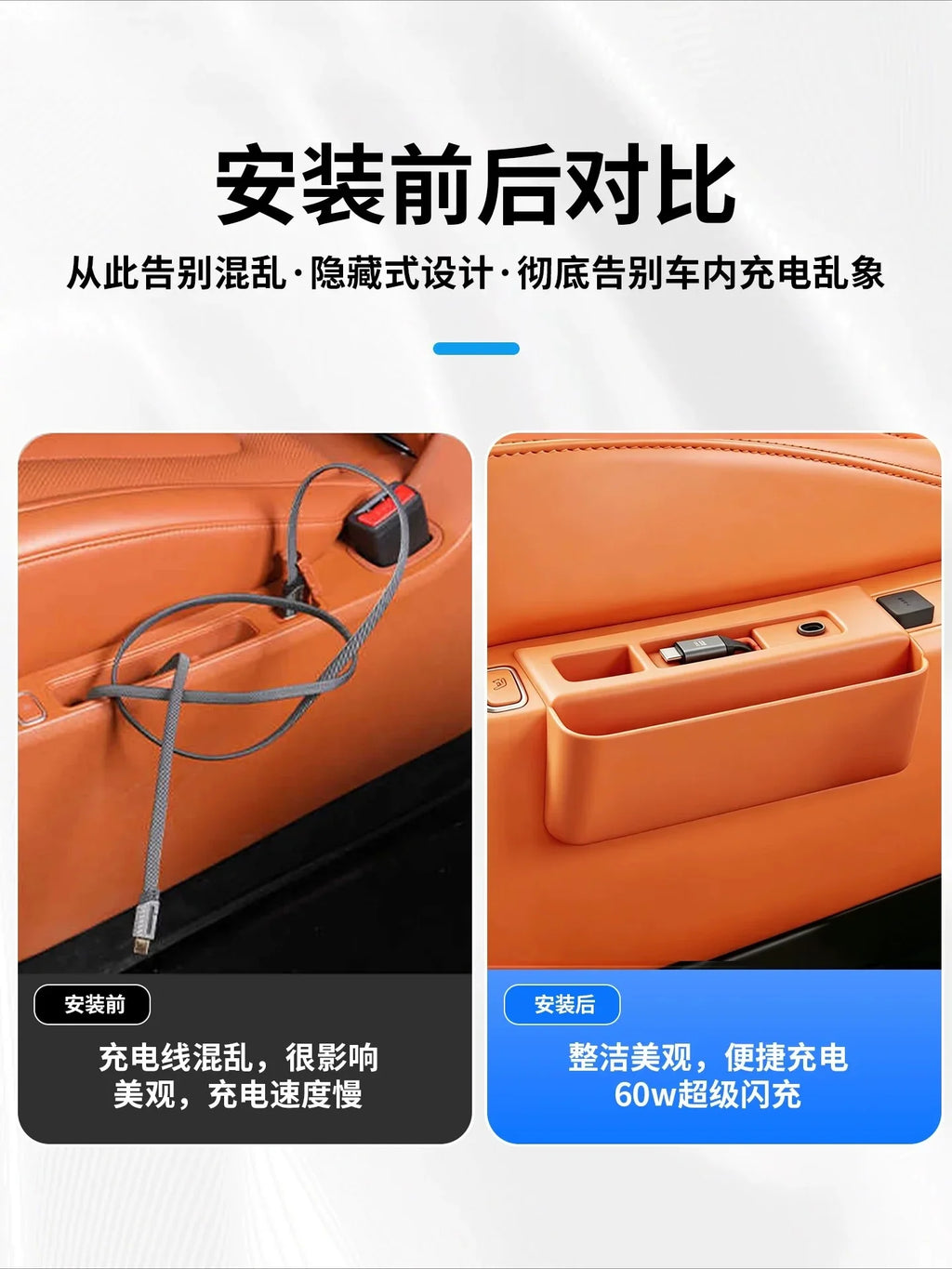 Car Docking Station Fast Charging Telescopic Cable Second Row Seat Expansion Dock Modification For AITO SERES M8 M7 2025 2026 — view 5