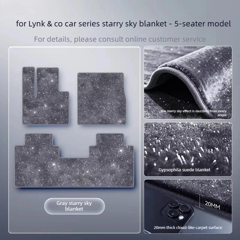 Car Floor Mats Starry Sky Carpet Single Layer Foot Pad Modification For Lynk & Co 900 Z20 01/02/03/05/06/07/08/09/10 EMP/Z10 — view 1