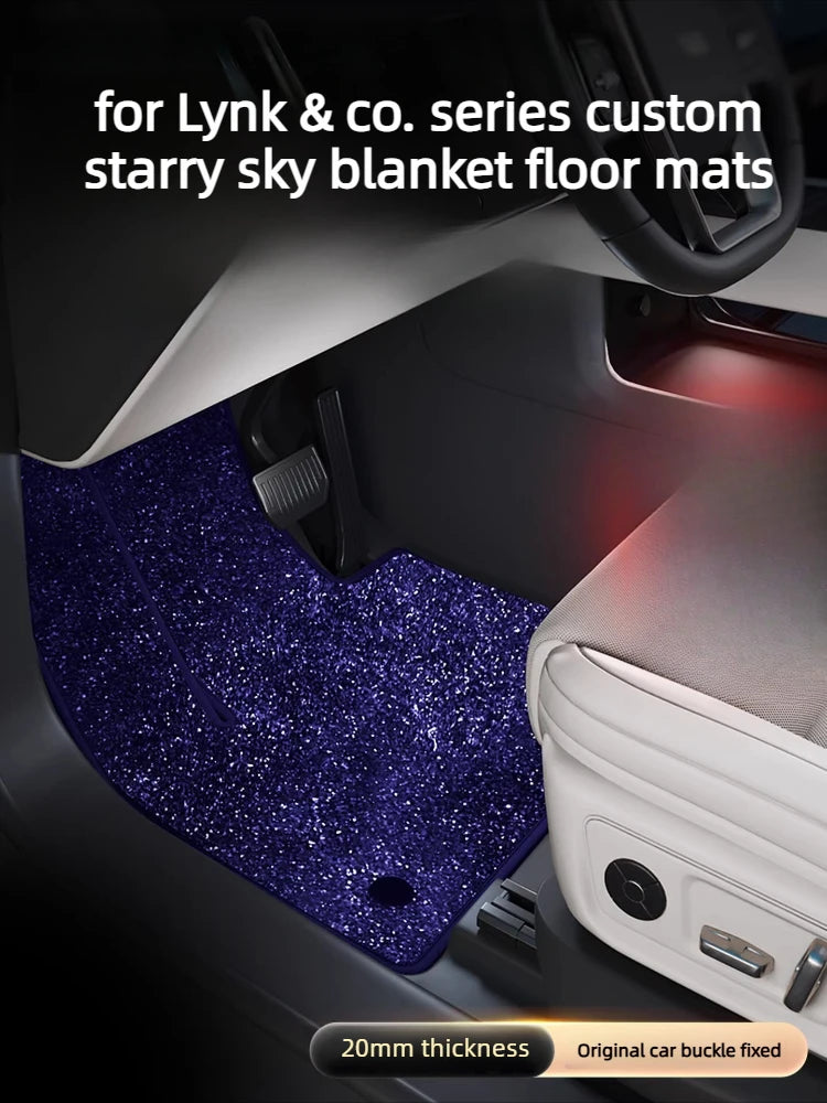 Car Floor Mats Starry Sky Carpet Single Layer Foot Pad Modification For Lynk & Co 900 Z20 01/02/03/05/06/07/08/09/10 EMP/Z10 — view 2