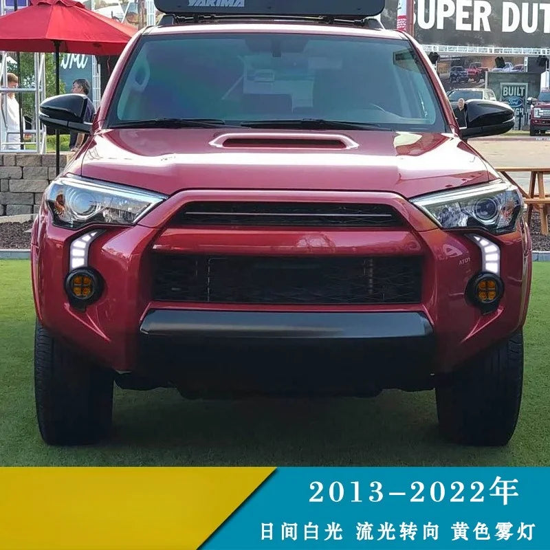 Car Led Daytime Running Light DRL Dynamic Turn Signal Front Bumper Fog Lamp Modification Accessory For Toyota 4Runner 2013-2022 — view 4