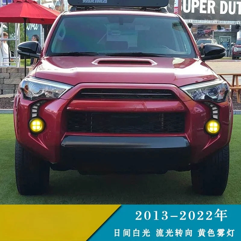 Car Led Daytime Running Light DRL Dynamic Turn Signal Front Bumper Fog Lamp Modification Accessory For Toyota 4Runner 2013-2022 — view 5