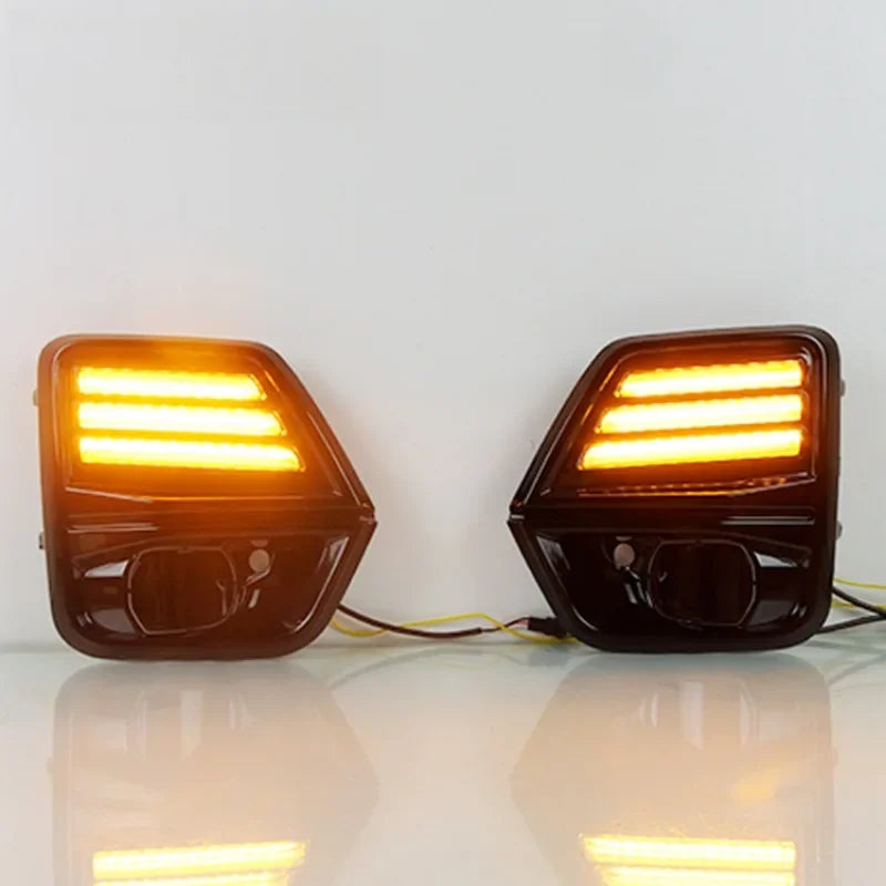 Car LED Daytime Running Lights Dynamic Turn Signal DRL12V Car Day Lamp Front Fog Light Modified For Chevrolet Colorado 2023 2024 — view 2